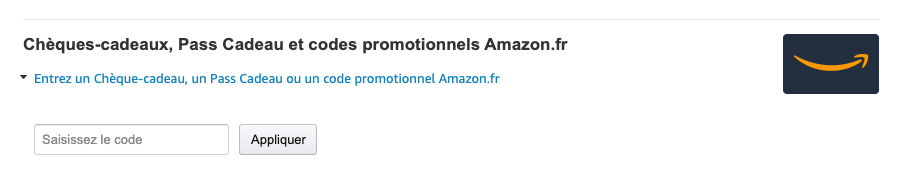 Entrer code promo Amazon.fr